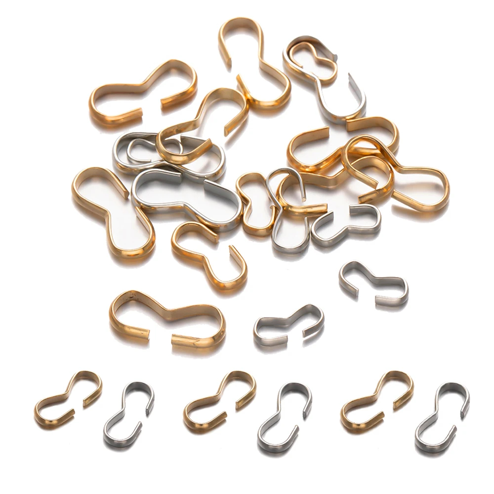 

100Pcs/Lot 7-14mm Pendant Necklace Buckle Clasp For DIY Jewelry Making Connectors Bangle Bracelet Accessories Supplies Wholesale