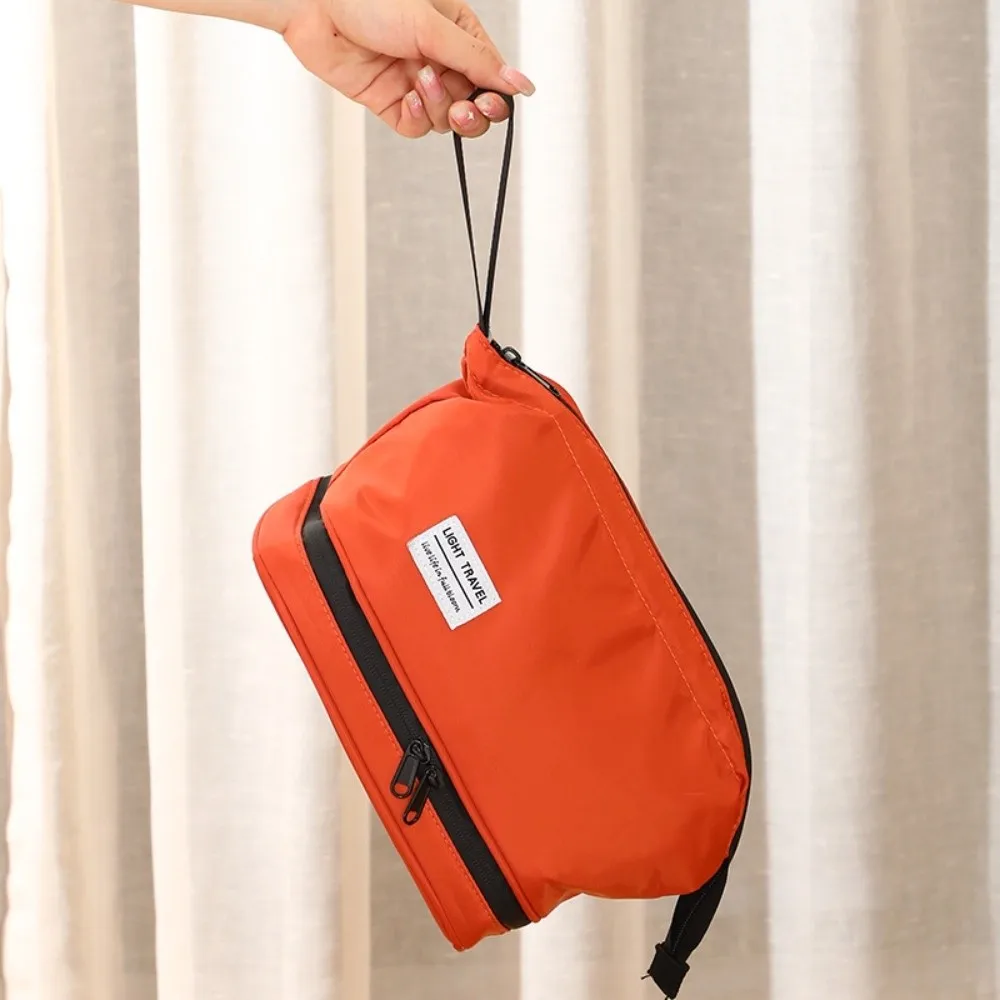 

Портативная сумка для туалетных принадлежностей из ткани Оксфорд, двухслойная сумка для стирки, большая вместительная косметичка для мужчин