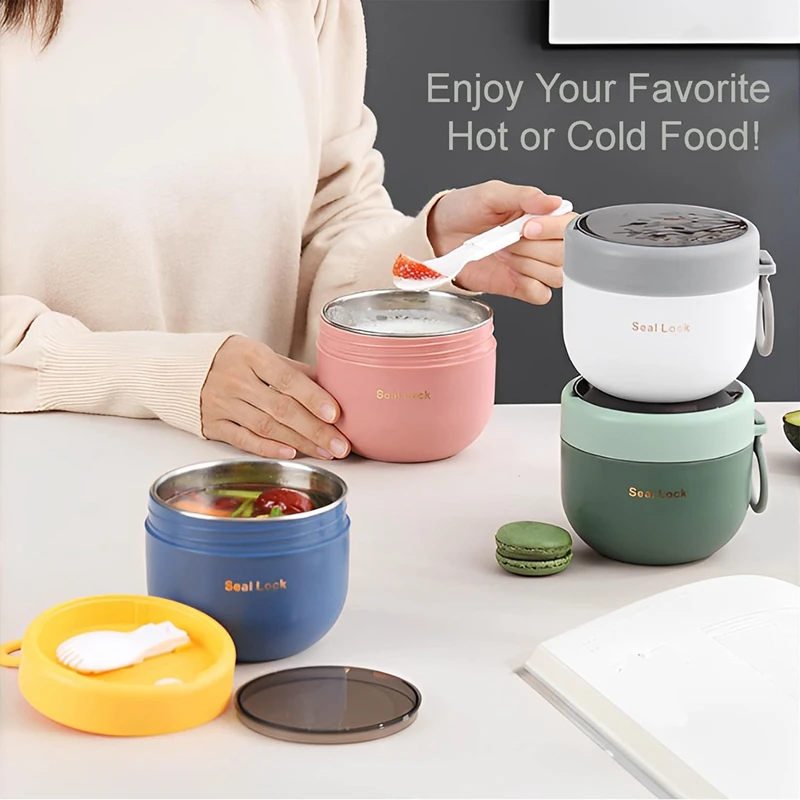 Aveia Recipientes com tampas, Portáteis Overnight Oats frascos com colheres, 4 pcs, 20oz