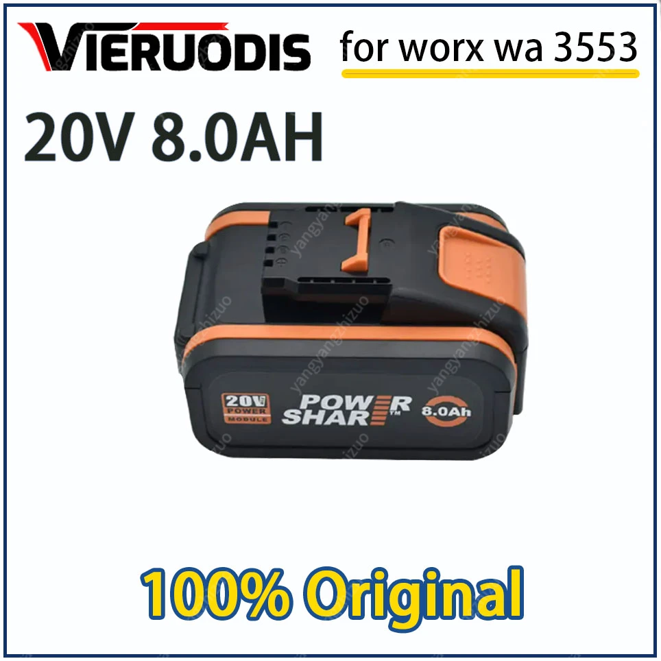 

Для батареи 20V 8000mah Li-Ion для Worx WX390/WX176/WX166.4/WX372.1 WX800/WX678/WX550/WX532/WG894E WG629E/WG329E/WG2