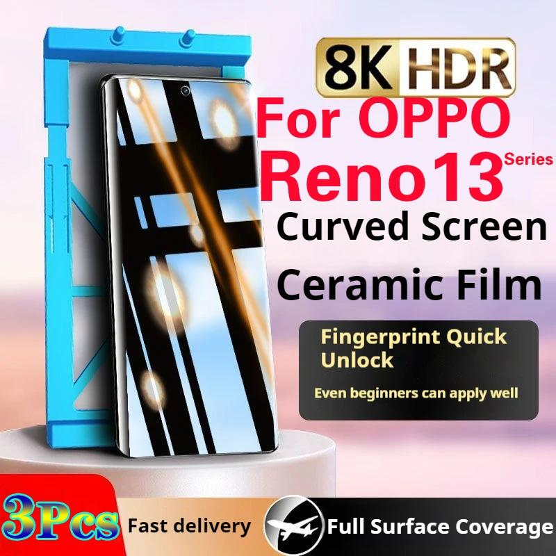 Reno13Pro Privacy Curved Screen Protector For OPPO Reno13 Pro Ceramic Film Reno 13Pro Unlock Anti-Peeping Full Screen Coverage