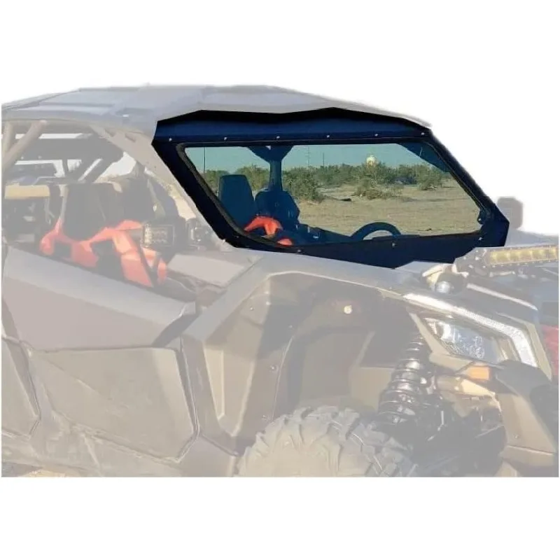 Full Glass Windshield + Sun Visor Compatible With Can Am Maverick X3 900 XRS XDS Turbo R Max 2017-2023