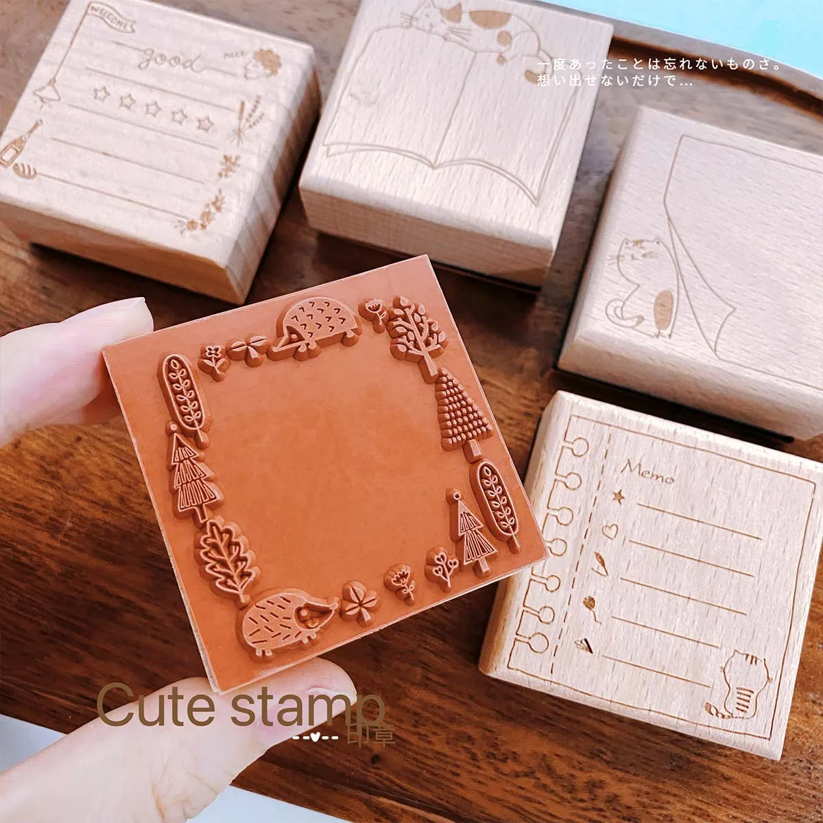 Retro Stamp for Scrapbook Stationery Comment Box Series Stamp Seal For DIY Scrapbooking/Photo Album Decorative Sheets