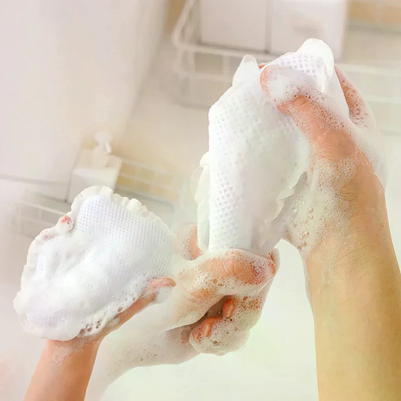 

Cloud/Heart Shape Soap Mesh Pouch With Lanyard Fast Foaming Shower Travel Holder Net Bath Flower Scrubbing Bathroom Accessories