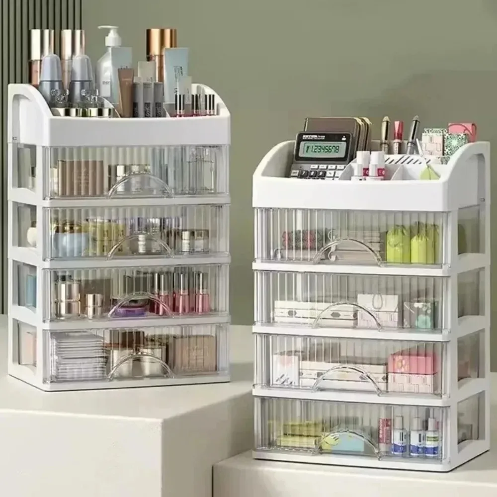 Multi-layer Storage Box Desktop Storage Drawer Hair Decor Cabinet Cosmetics Jewelry Stationery Organizers Makeup Storage