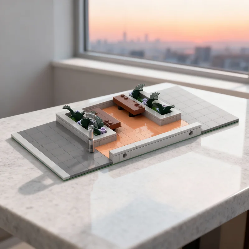 

Набор из 195 деталей: Модульная модель тротуара с сиденьями, строительные блоки для создания уличной сцены, подарок для творчества, коллекционный декор премиум-класса