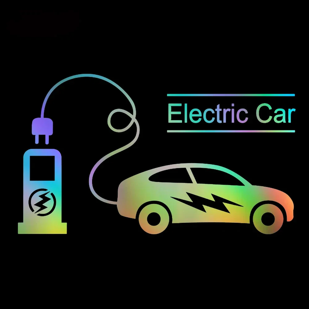 Car Stickers Electric Car Funny Cartoon Pattern Exterior Parts Sticker Decals Accessories PVC Stylish, Cover Scratches Cute,