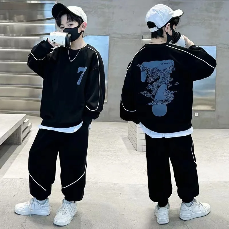 Boys Tracksuit Sweatshirt+Sweatpants 2 Pcs Sets High Quality Top Or Pants Casual Clothing sets Kids Outfits