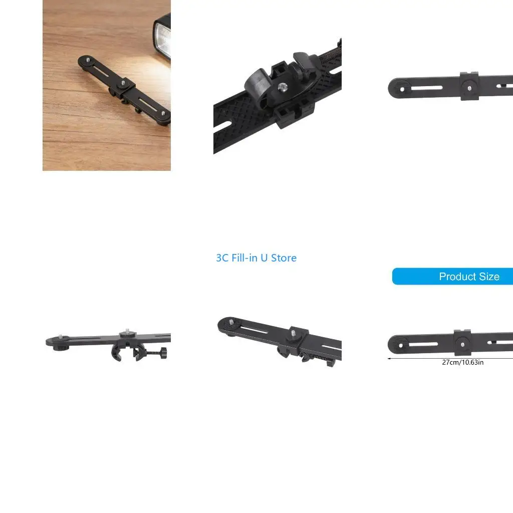 G8TA 3 Port Camera Mount Flash Bracket Extension With 1/4Inch Screws For DSLR Camera Phone Clip And Microphones