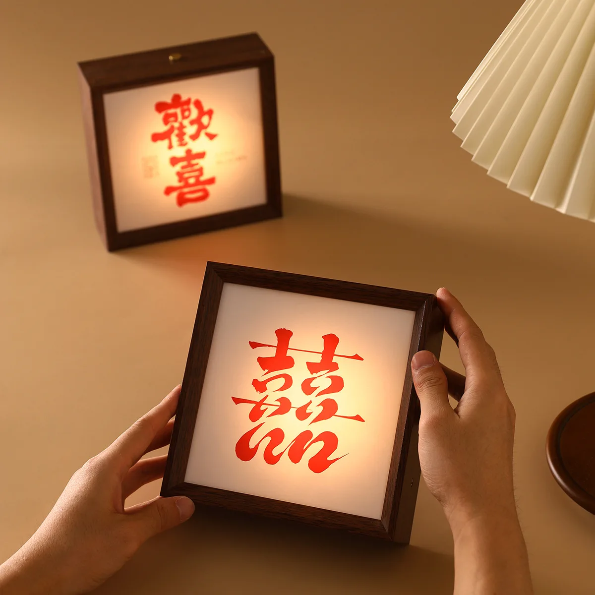 

1Pcs Wedding Xizi Photo Frame Lamp Ornaments Wedding Room Layout Decoration New Room Wedding Night Light Gift for Newcomers