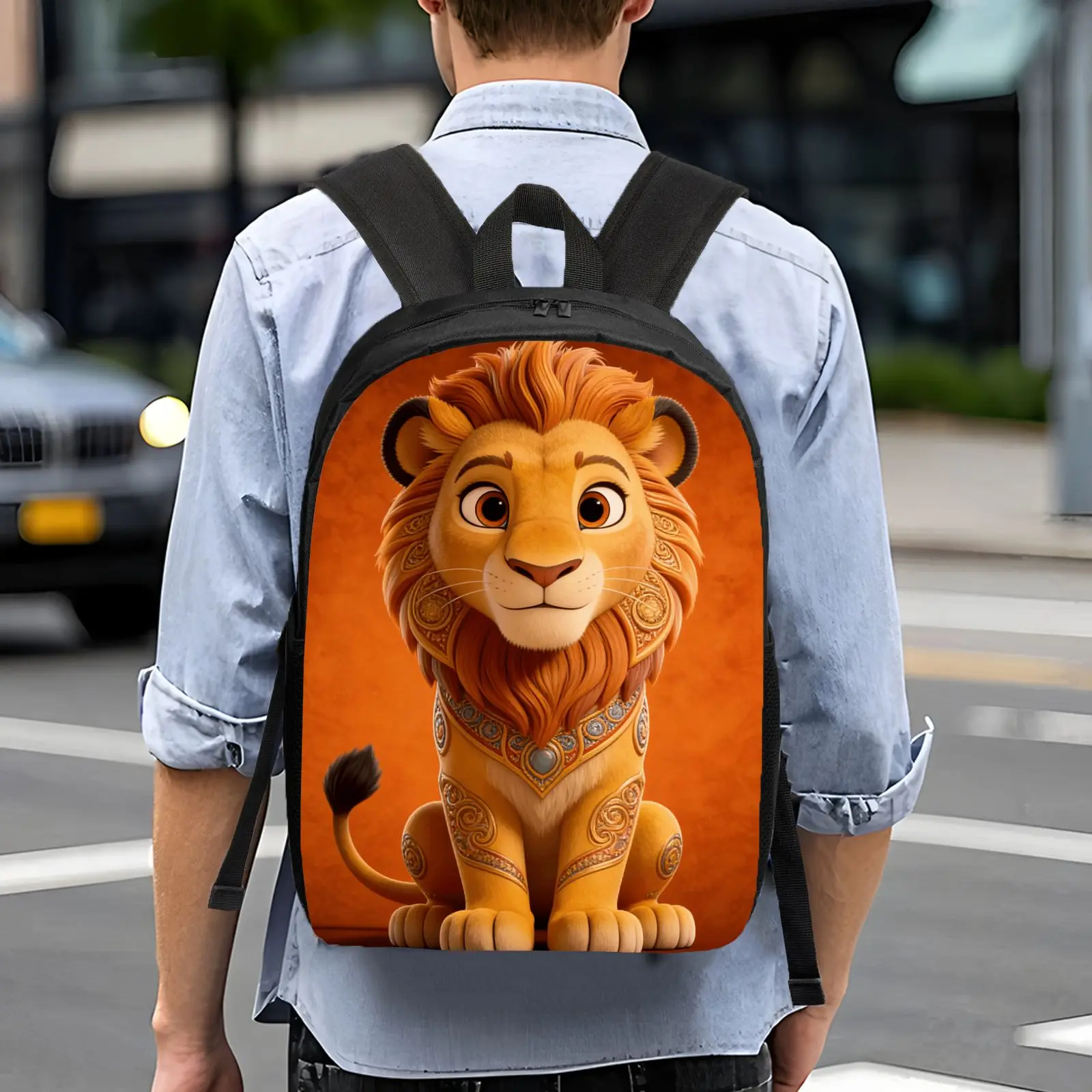 حقيبة ظهر ديزني 1 قطعة The Lion King، حقيبة كاجوال، سعة كبيرة، هدية عالية الجودة، استخدام يومي شخصي