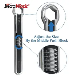 MacWork 9.5 Inch Total Wrench Multifunctional Adjustable Universal Key Double Head Torx Spanner Auto Repair Hand Tools