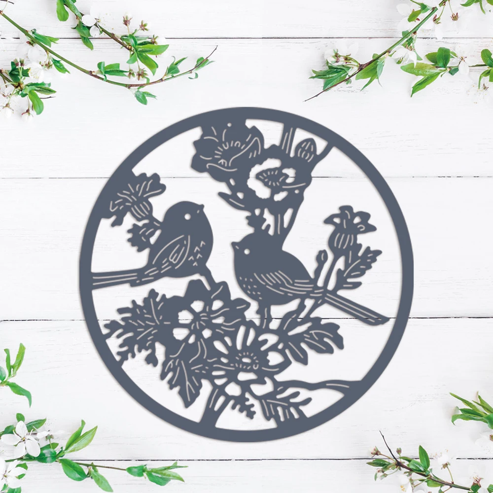 Birds On Flowers Branch Metal Cutting Dies For DIY Scrapbook Cutting Die Paper Cards Embossed Decorative Craft Die Cut New 2023