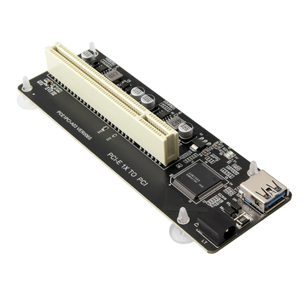 PCIE PCI-E PCI X1 para PCI Riser Cartão Bus Conversor Adaptador de Alta Eficiência Cabo USB 3.0 para PC Desktop