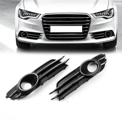 Audi A6 C7 2012-2015 용 앞 범퍼 그릴 안개등 커버