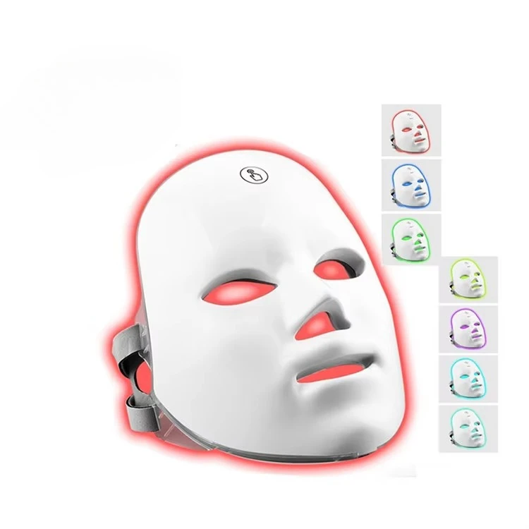 7-Color Light Emitting Diode Phototherapy PDT Home Facial Rejuvenation Facial Beauty Wireless Light Emitting Diode Mask
