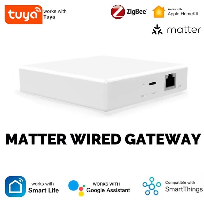 

MOES Matter Gateway, Enjoy Smart Home Control with Tuya Zigbee, Voice Control with Siri, HomeKit, SmartThings, Google Assistant,