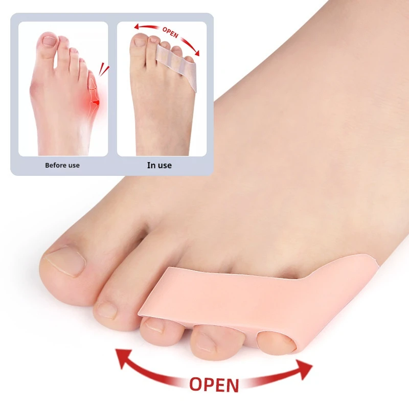 1Pair Three hole Little Toe Separator Overlapping Toes Bunion Blister Pain Relief Toe Straightener Protector Foot Care Tool