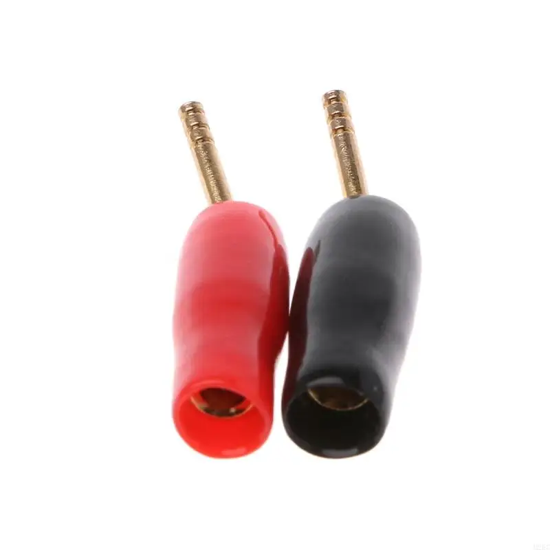 M2EC 4 Pcs Wire Pin Terminal Plug Banana Plugs Speaker Screw Lock Cable Connectors