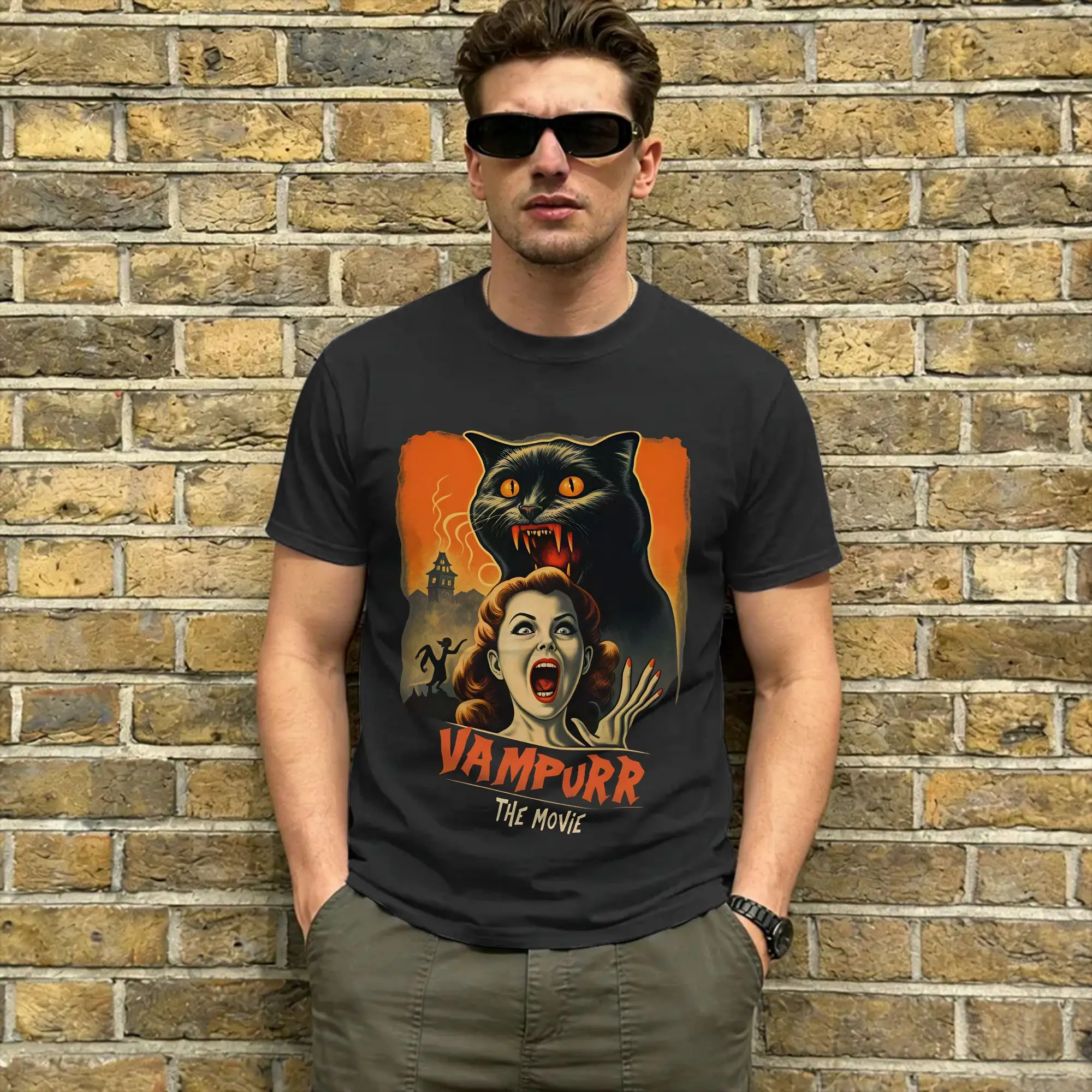 Vampurr The Movie  Men T Shirt  Amazing Tees Short Sleeve Crewneck T-Shirt Pure Cotton 6XL Clothes