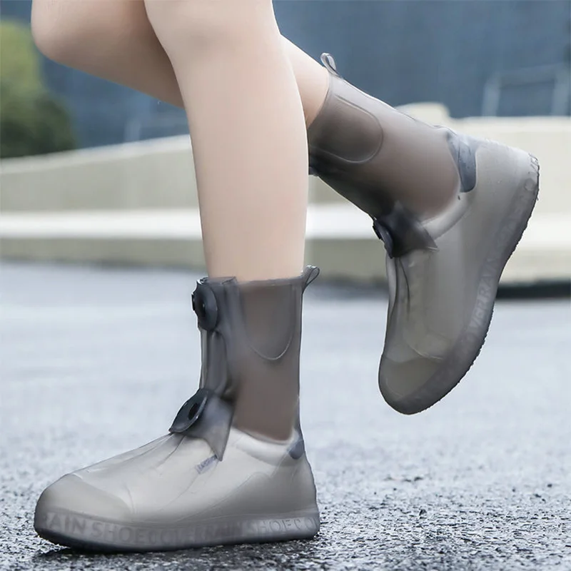 TPE Rain Shoe Cover For Size 34-45, Outdoor Men Women Waterproof Anti Slip Thickened Wear-resistant Water Shoe Cover Wholesale