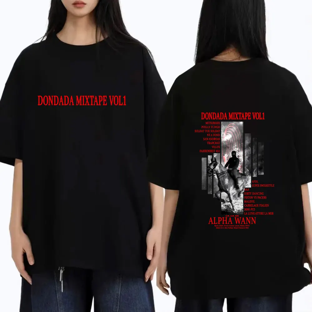 Rapper Alpha Wann Don Dada Mixtape Vol 1 Album T-shirt Summer Men Women Hip Hop Pop Music Streetwear Unisex Oversized T Shirts