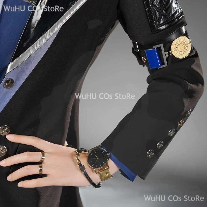 Hugo Cosplay Costume Zenless Zone Zero Black Suit Hugo Wig Game Uniform With Hat Props New Eridu Halloween Party For Women Men