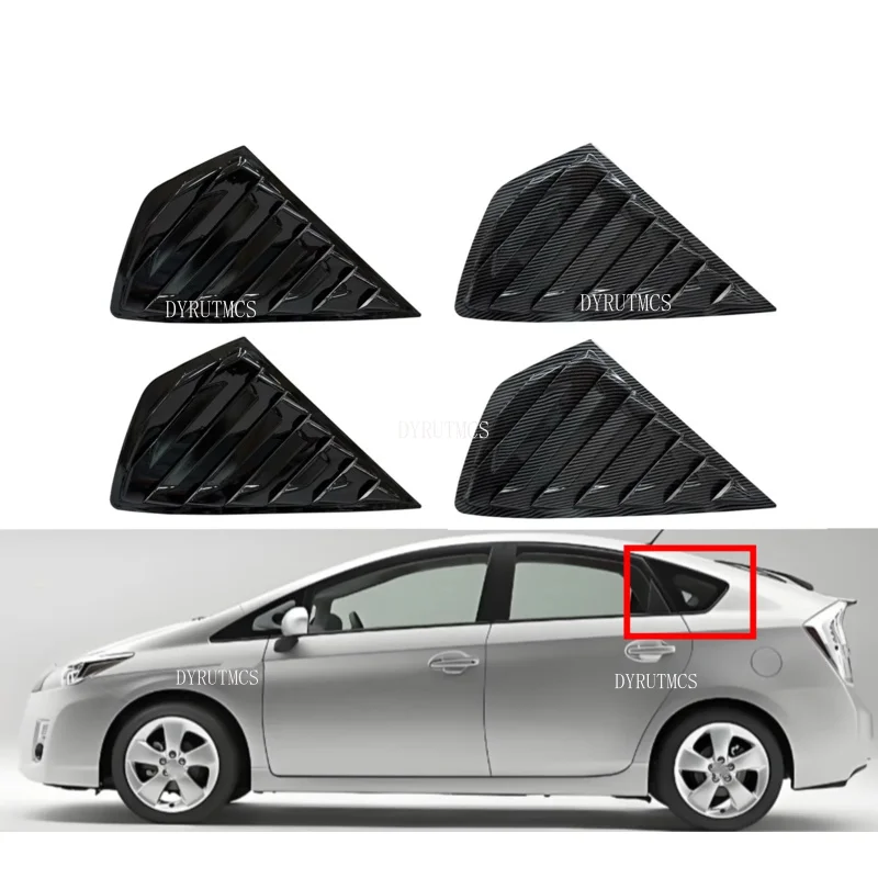 

Car Side Window Louver For Toyota Prius XW30 2009-2015 Car Rear Window Shutter Cover Spoiler Gloss Black