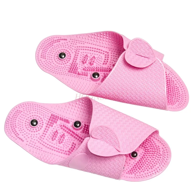 Magnetic sole massage slippers with soft soles, fashionable and trendy flat bottomed sandals