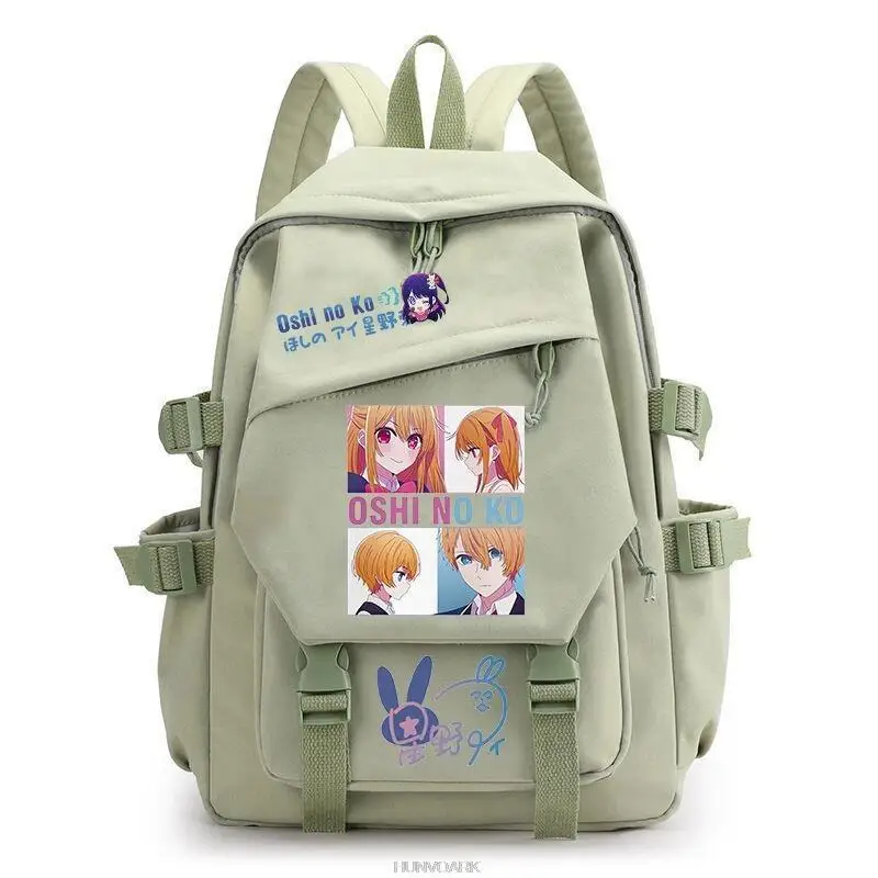 Ai Hoshino Anime Mochilas para Meninas, Mochila Escolar de Nylon Multibolso para Estudantes, Laptop Kawaii Feminino, Anime, Meninas