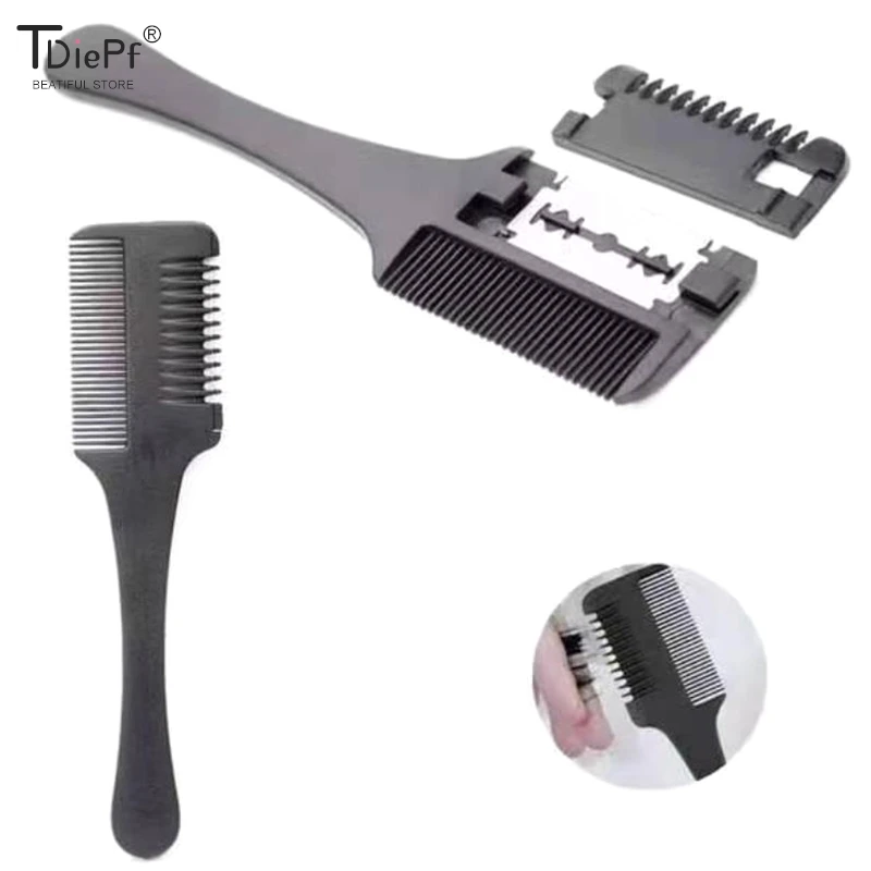 BladeDurable Hair Cutting Trimmer Razor Blade Comb For Thinning Bangs Long Beauty Hair Cut Access Home Hairdresser Makeup Tools