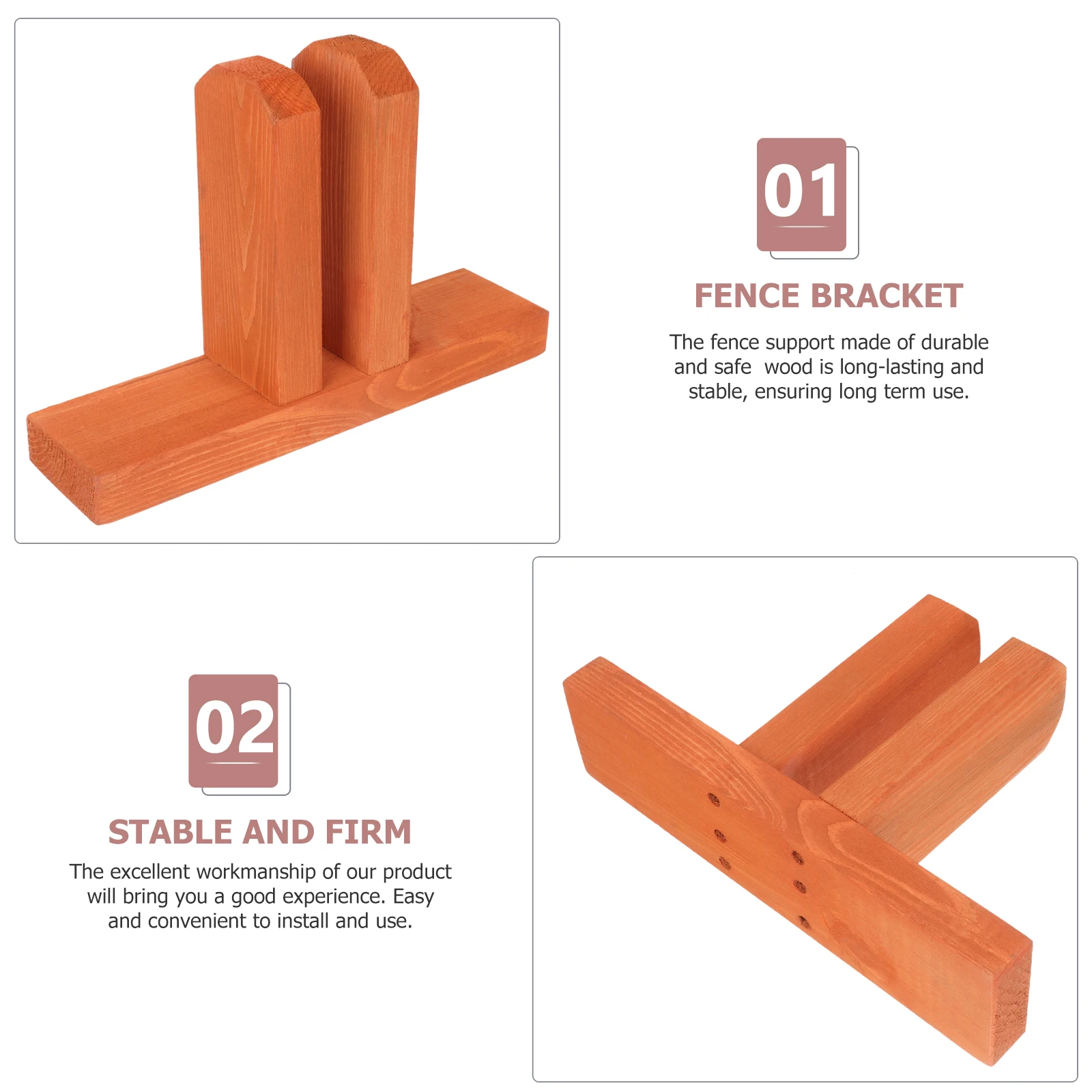 

Solid Wood Base for Garden Privacy Small Support Holder Sturdy Durable Long-Lasting Stable Easy Match Accessories Wood Feet