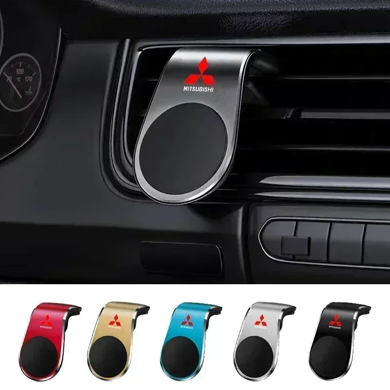 Car Magnetic L-Type Phone Holder For Mitsubishi Logo ASX Outlander Lancer Pajero Eclipse Galant Mirage Styling Auto Accessories