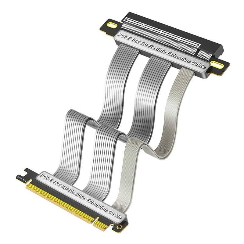 PCI-E 5.0 16X Expansion Cable 180 Degree Vertical Installation GPU Cable for PC Desktop Computer-ELEC