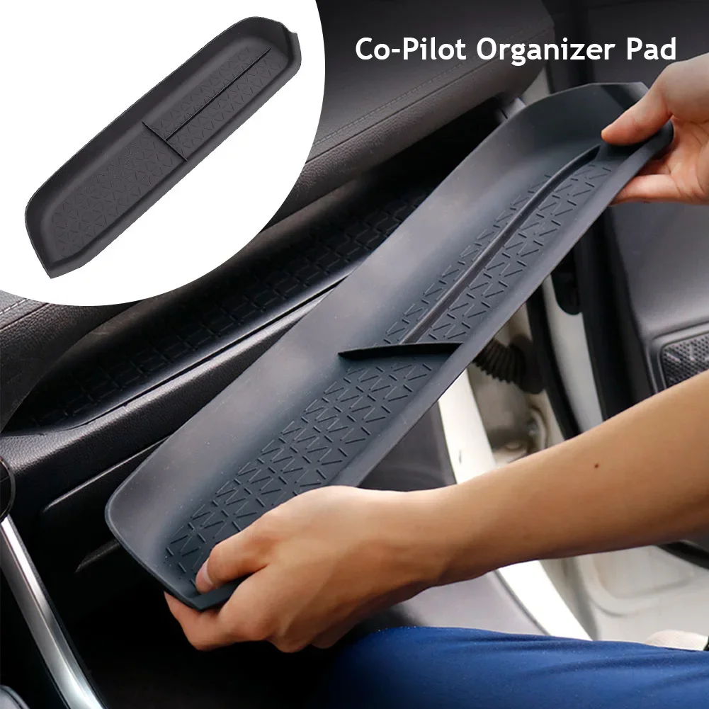 وحدة التحكم المركزية وسادة تنظيم صندوق تخزين السيارة الرئيسي المساعد الطيار حماية حصيرة تخزين صينية السيليكون لملحقات السيارة Rongfang RAV4 #6