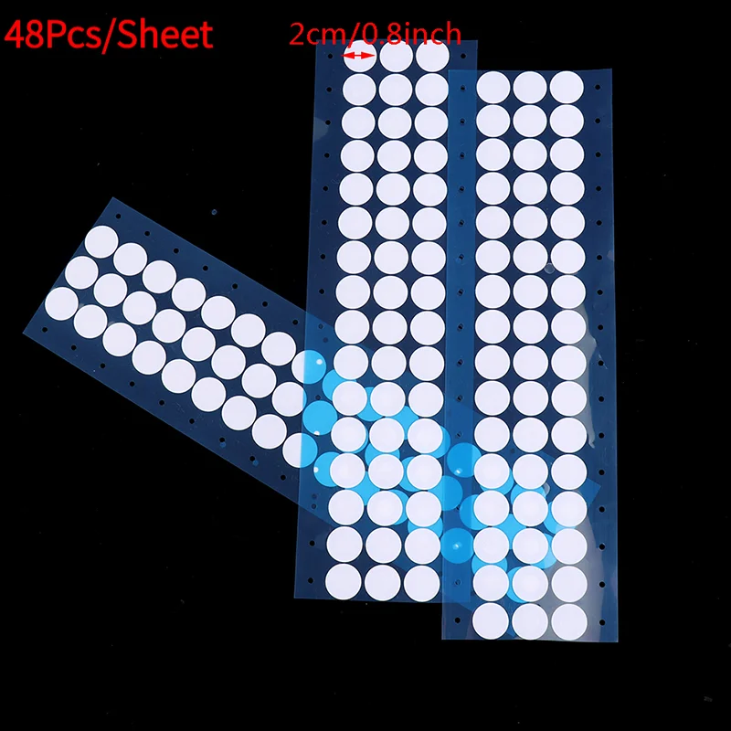 48Pcs/Sheet 20mm Synthetic Filter Paper Sticker For Under Wide Mouth Jar Lid Mushroom Cultivation Supplies‘