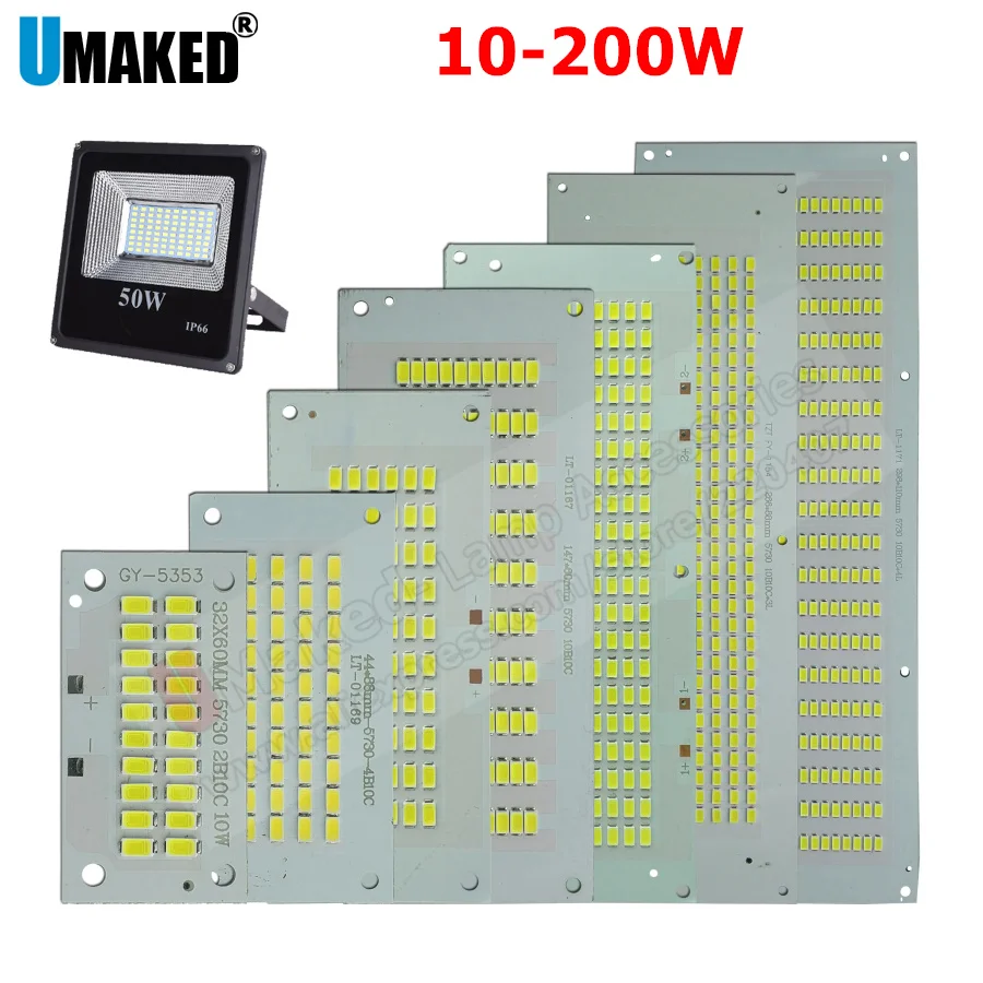 

100% Full Power LED Flooding PCB 10W 20W 30W 50W 100W 150W 200W SMD5730 led PCB board,Aluminum plate for led floodlight