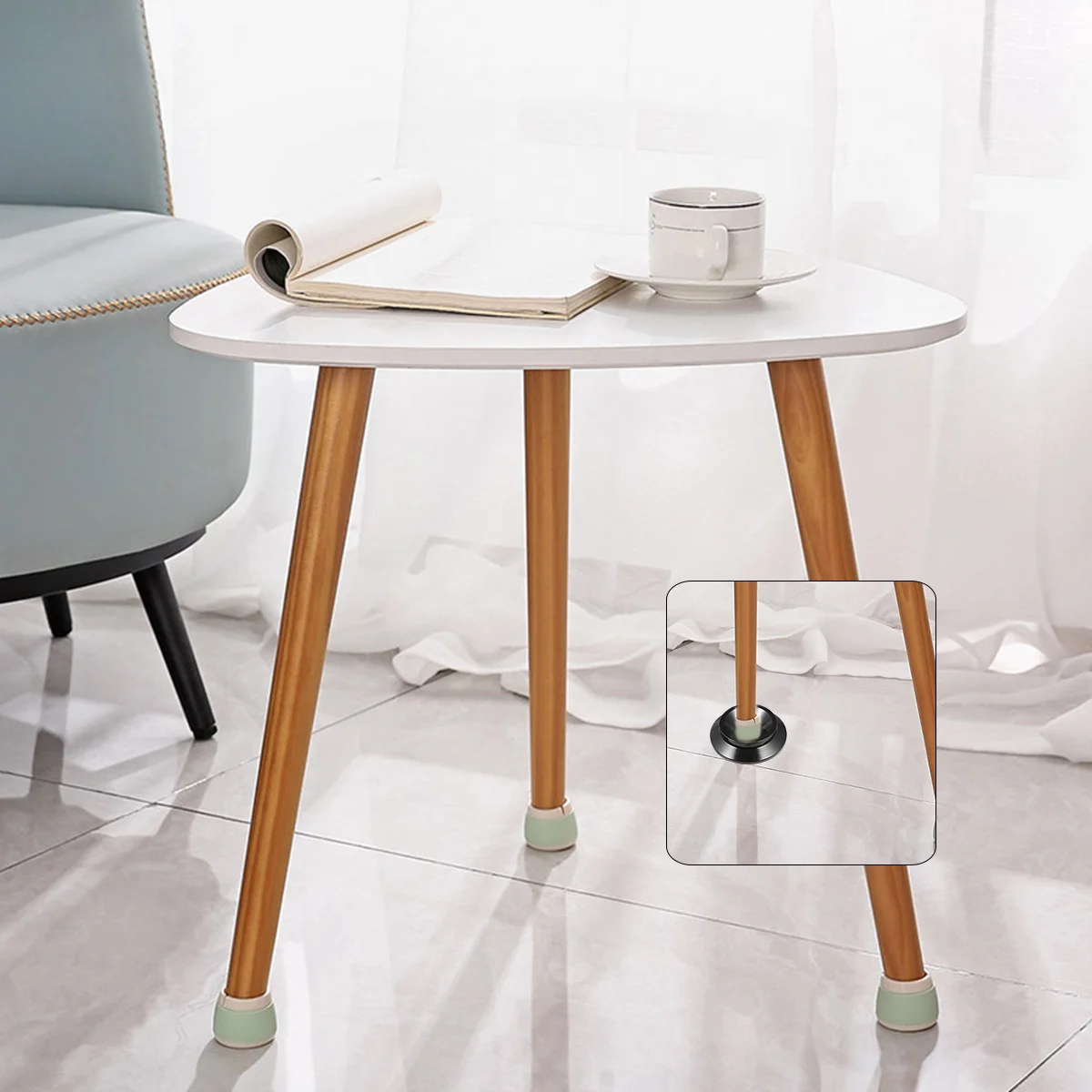 

8Pcs Chair Table Feet Protectors Antiskid Piano Leg Pads Nonslip Furniture Covers Extend Service Office