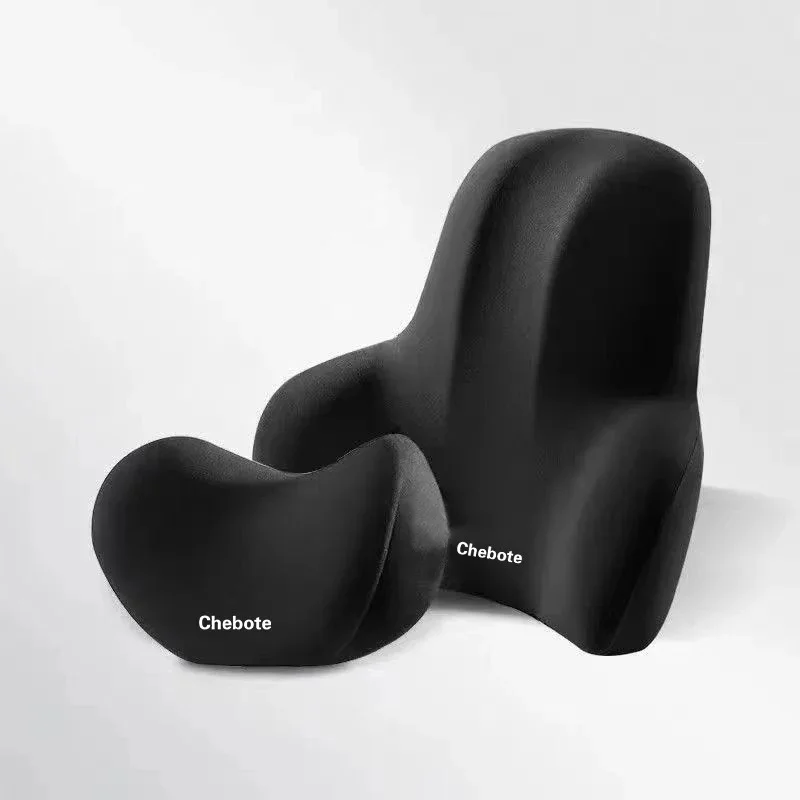 Car Neck Pillow Memory Foam Protective Lumbar Back Support Breathable Car Headrest Cushion Relieve Stress Car Seat Pillow