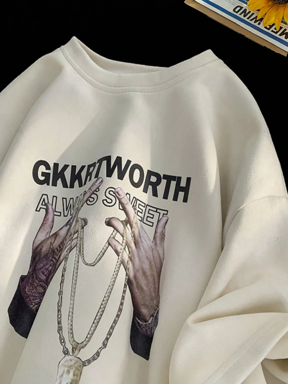 

Мужская футболка в американском ретро-стиле, плотная (500 г), летняя, модная, в стиле хип-хоп, свободного кроя, с коротким рукавом, повседневная