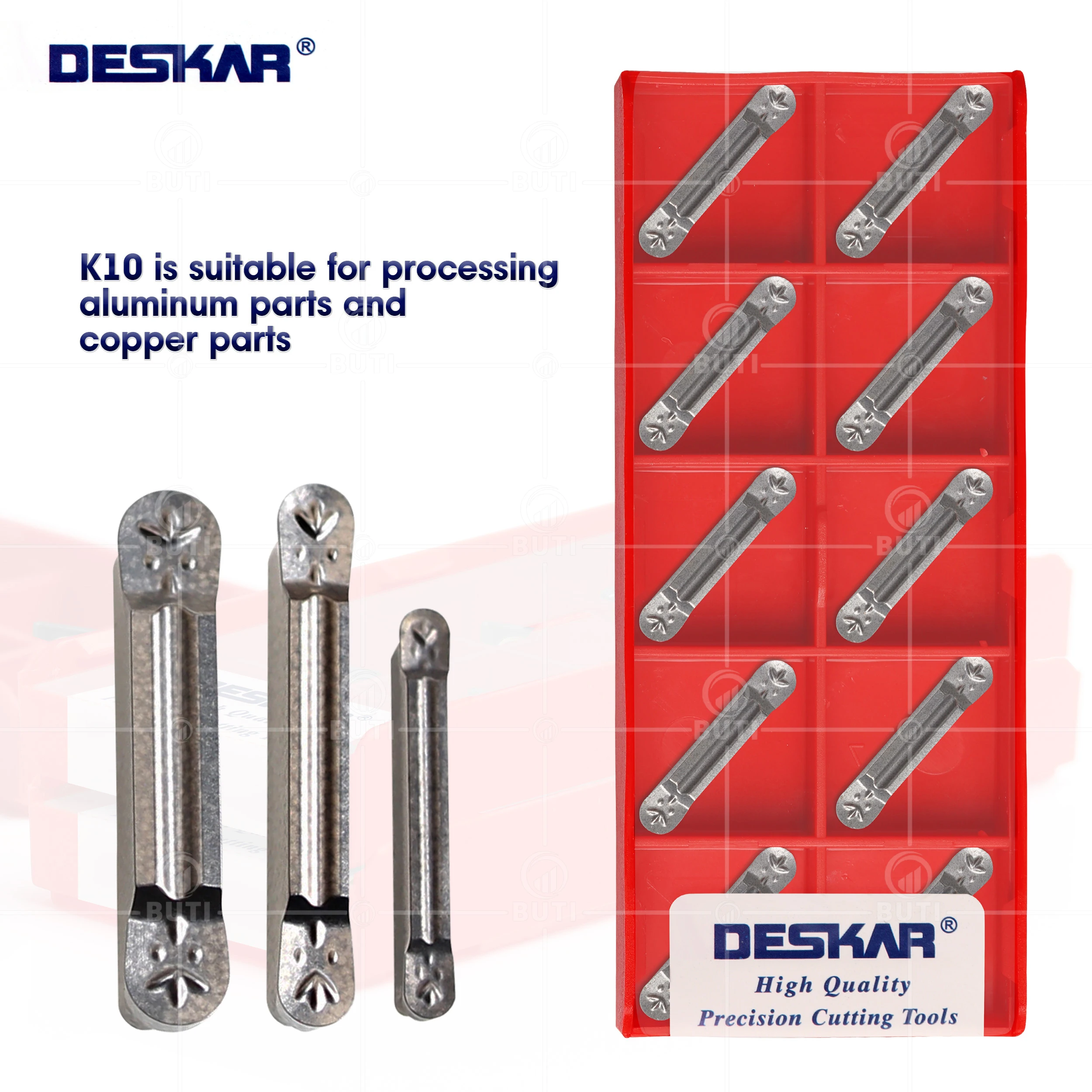 Deskar-cnc Ferramentas de Corte de Torno de Metal Lâminas de Sulco Inserção de Carboneto para Alumínio Mrmn200-m Mrmn300-m Mrmn400-m K10 100 Original