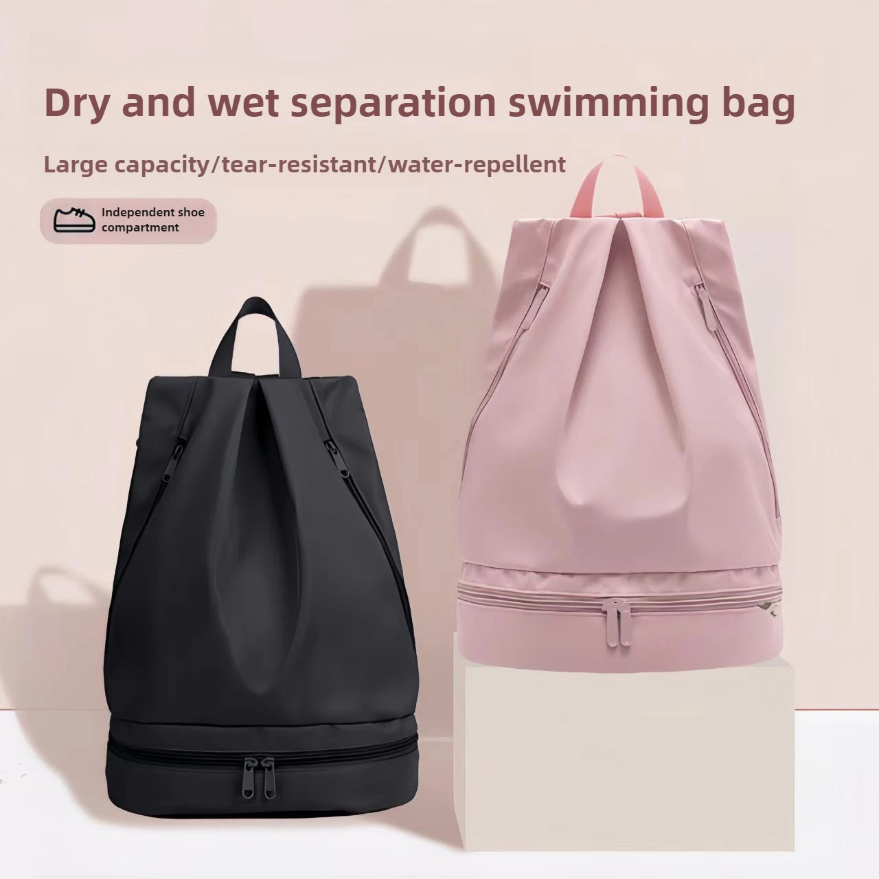

1Pc Wet Dry Separation Travel Backpack Unisex Fitness Swimming Waterproof Clothes Storage Bag Outdoor Hiking Small Shoulder Bags