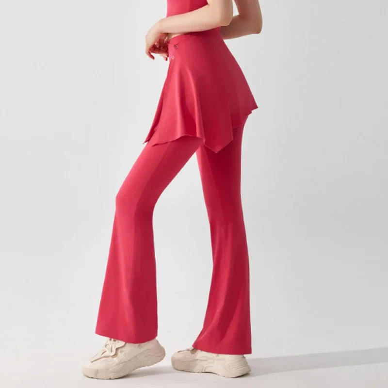 Women High Waist Yoga Pants Solid Color Buttery Soft Gym Flared Trousers Super Stretch Buttery Soft Workout Pants Sportswear