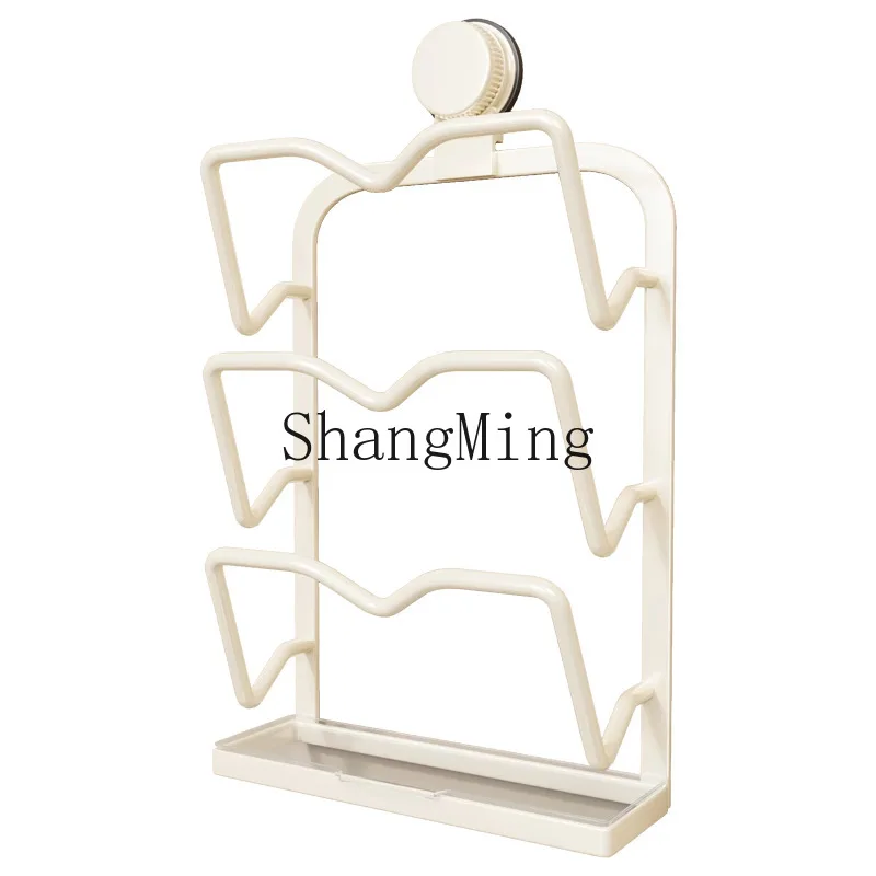 

PYH suction cup curling iron rack, washing table, wall-mounted multi-layer straight board rack, hanging rack