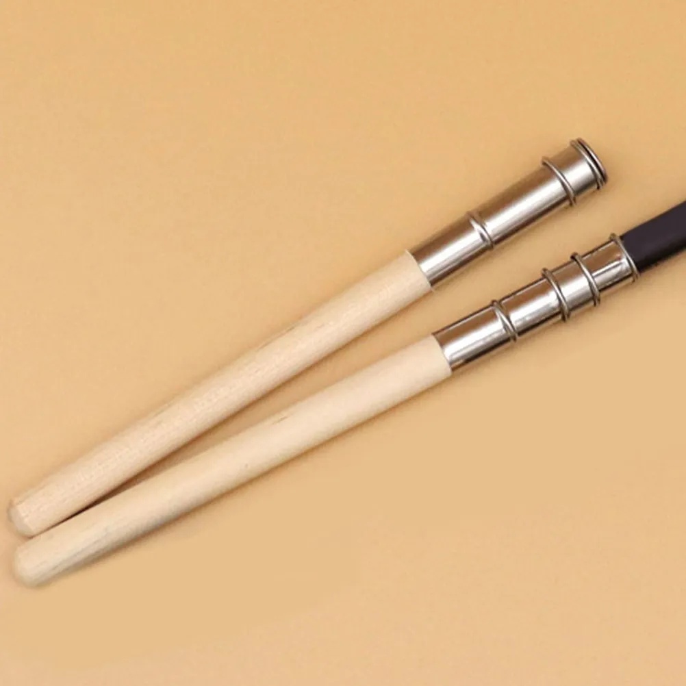 

10Pcs Eyebrow Pencil Extender Metal Wood Universal Short Pencil Lengthener for Brow Sketch Pencils Extension
