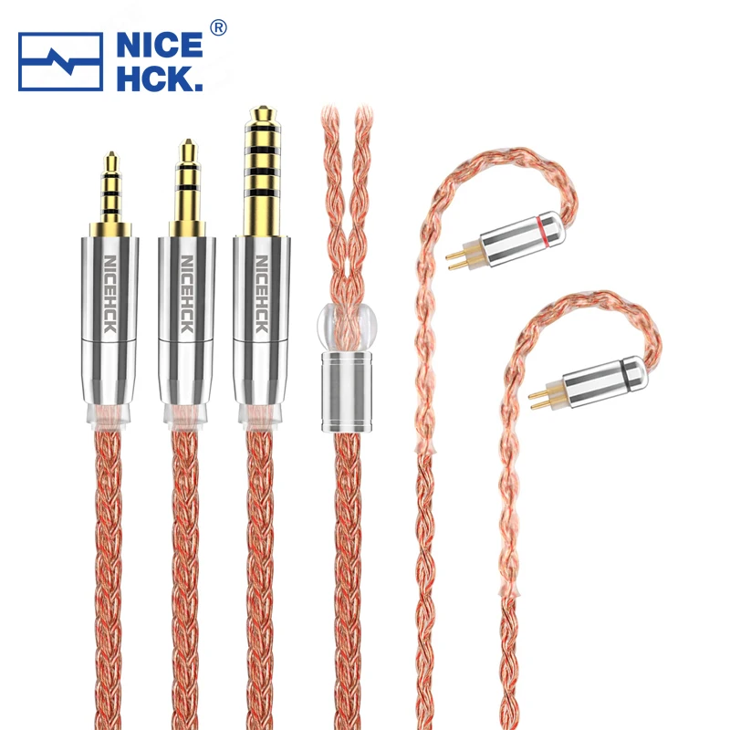

NiceHCK OrangeSir 8-ядерный 6N OCC + медный смешанный HIFI-кабель для наушников с высокой проводимостью 3,5/2,5/4,4 мм MMCX/0,78/N5005 Pin для FH5