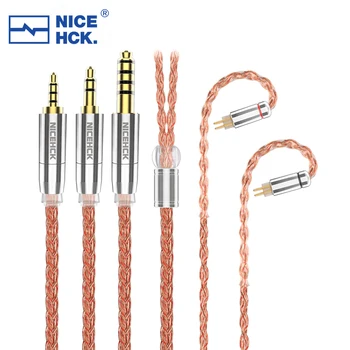 NiceHCK-OrangeSir 8 코어 6N OCC + 고전도도 구리 혼합 HIFI 이어폰 케이블 FH5 용, 3.5/2.5/4.4mm MMCX/0.78/N5005 핀