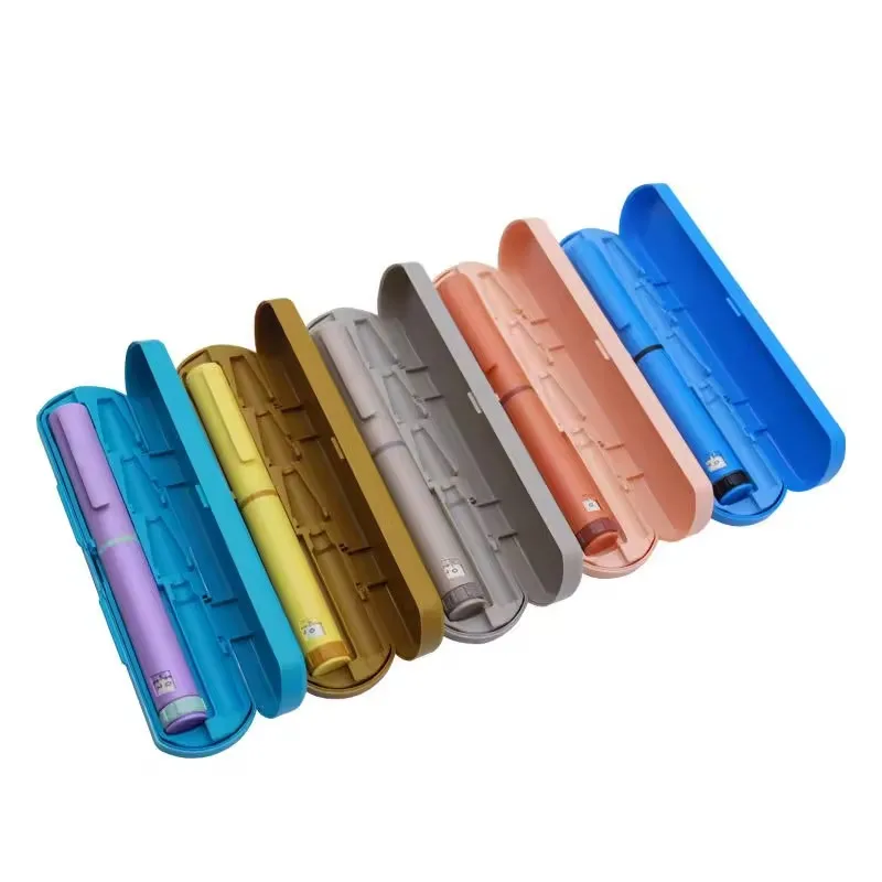 5pcs Smooth Plunger Peptide Pen 60U Leak-Proof Plastic Magic Injection Tattoo Pen For 3ml Glass Vials Portable Travel Case