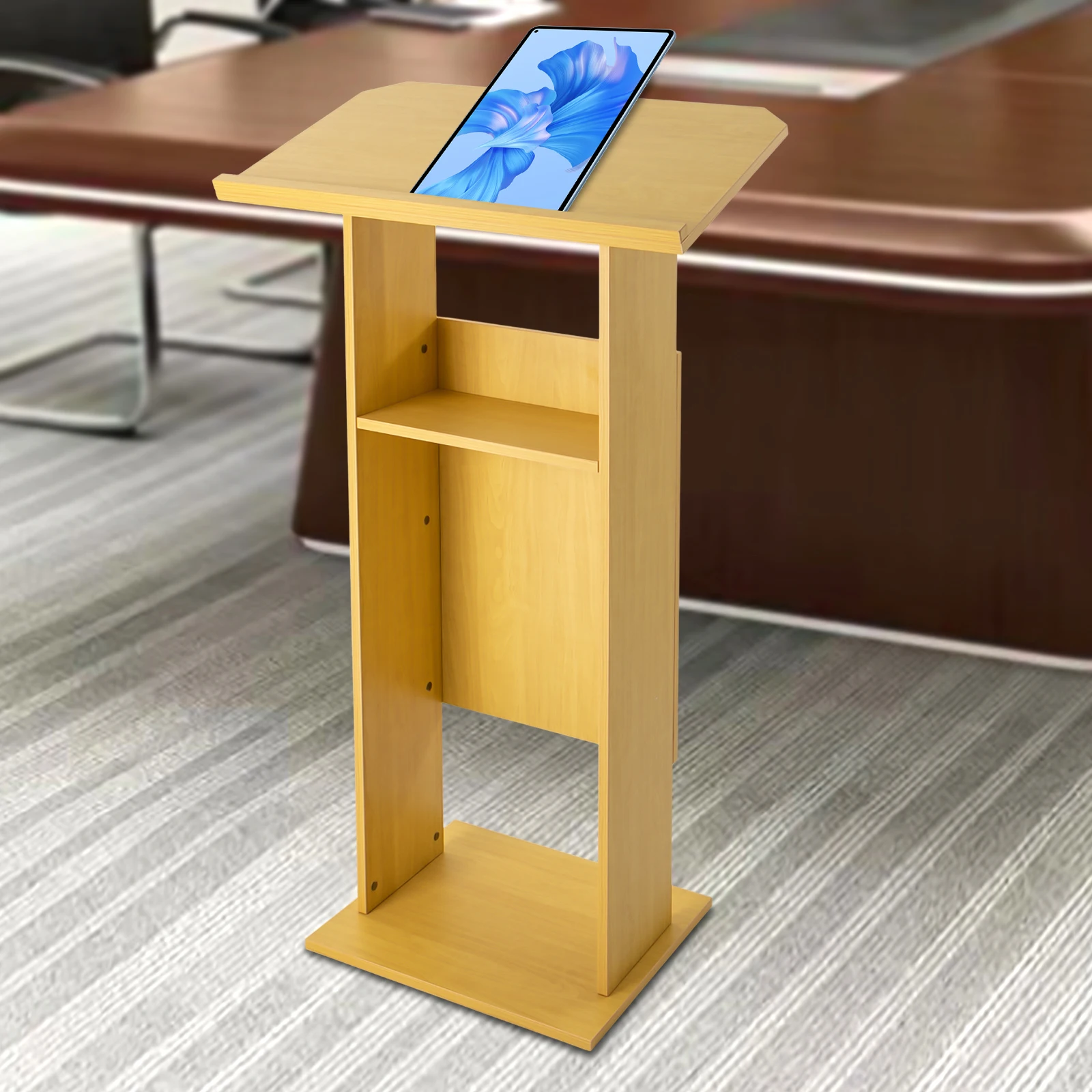 Supporto per presentazioni per conferenze, presentazioni in piedi con tappo per libri, scrivania per chiesa in classe, sala lettura