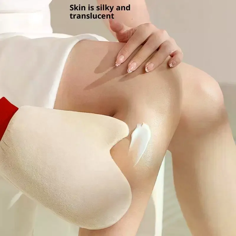 

Body Lotion Glove Self-Tanning Mitt Double-Sided Prevents Sticky Hands Applicator Quick Dry Flocking Glove Makeup Applicator